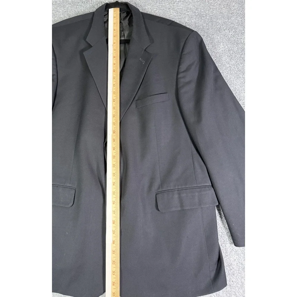 Brooks Brothers Mens Navy Blue BROOKSEASE Single Breasted Gold Button Blazer 46R